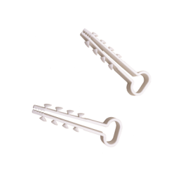 Bolsa con 100 clips sujetadores de plástico para cables de 6 a 12 mm. Ideales para instalaciones en pared, brindan