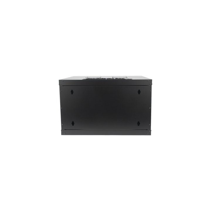 Gabinete de Pared PRECISION 19'' 6UR (455mm) - Puerta Perforada Incluye: 2 Ventiladores y Panel Cepillo