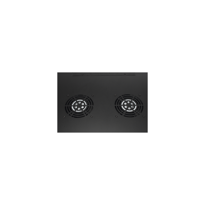Gabinete de Pared PRECISION 19'' 6UR (455mm) - Puerta Perforada Incluye: 2 Ventiladores y Panel Cepillo