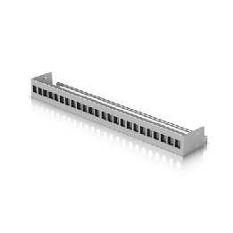UACC Rack Patch Panel Blank 24 Puertos - Panel Patch Keystone 1U con Barra de Gestión de Cables y Estética Uniforme