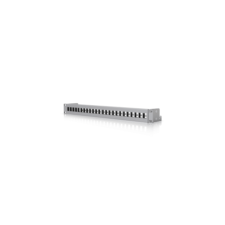 UACC Rack Patch Panel Blank 24 Puertos - Panel Patch Keystone 1U con Barra de Gestión de Cables y Estética Uniforme