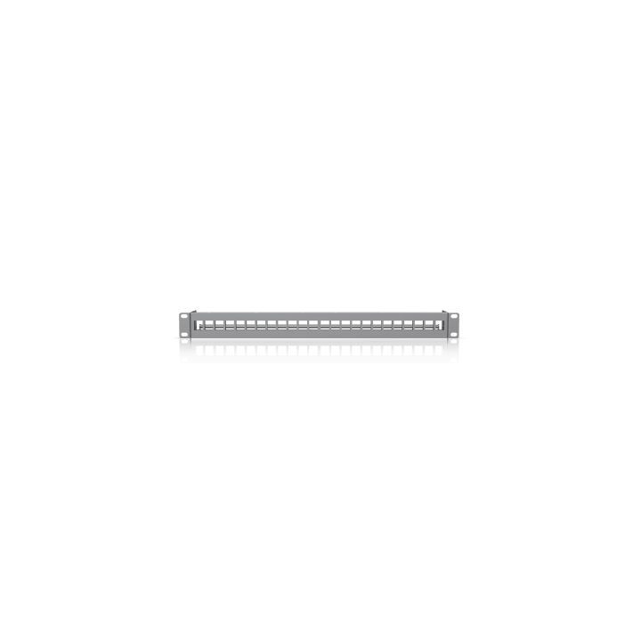 UACC Rack Patch Panel Blank 24 Puertos - Panel Patch Keystone 1U con Barra de Gestión de Cables y Estética Uniforme