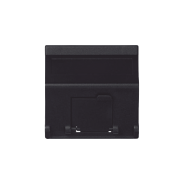 (K80MD64/14) Placa Voz y Datos Inclinada con Guardapolvo y Adaptador para RJ45 Keystone - Color Grafito