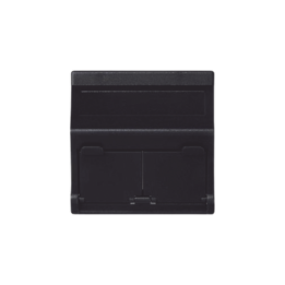 (KB80MD64/14) Placa Voz y Datos Inclinada con Guardapolvo y Adaptador Doble para RJ45 Keystone - Color Grafito