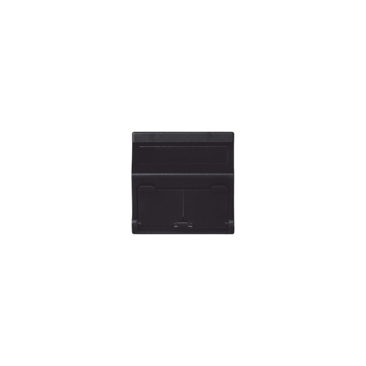 (KB80MD64/14) Placa Voz y Datos Inclinada con Guardapolvo y Adaptador Doble para RJ45 Keystone - Color Grafito