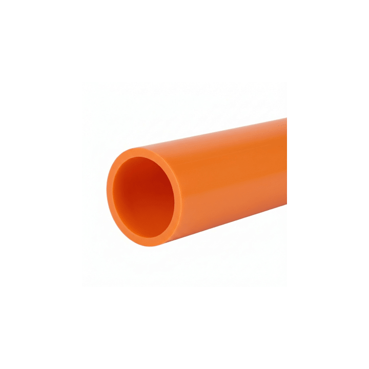 Ducto para Fibra Óptica 1 1/4" Liso RD11, Color Naranja Prelubricado, Rollo de 200 Metros