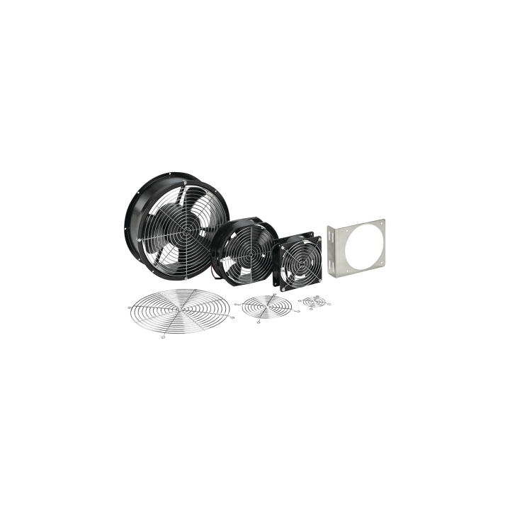 Ventilador Axial Compacto 6 Pulgadas / 115VAC / 102CFM / Silencioso / Acero Negro / 50,000 Horas Operación