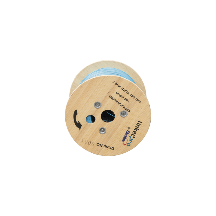 Fibra Óptica Multimodo OM4, 2 mm, Simplex, Tight Buffer, 900 micras, Color Aqua