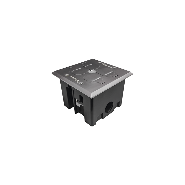 Caja de Piso con Tapa Abatible de Aluminio para| Energía + Voz/Datos para uso en Interior