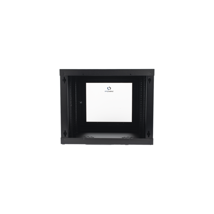 Gabinete de Pared con Puerta de Cristal Templado, 455 mm de Profundidad, 9U Rack de 19'', Acero Reforzado