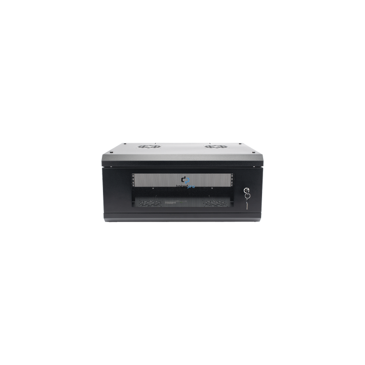 Gabinete de Pared con Puerta de Cristal Templado, 635mm de Profundidad, 4U Rack de 19'', Acero Reforzado