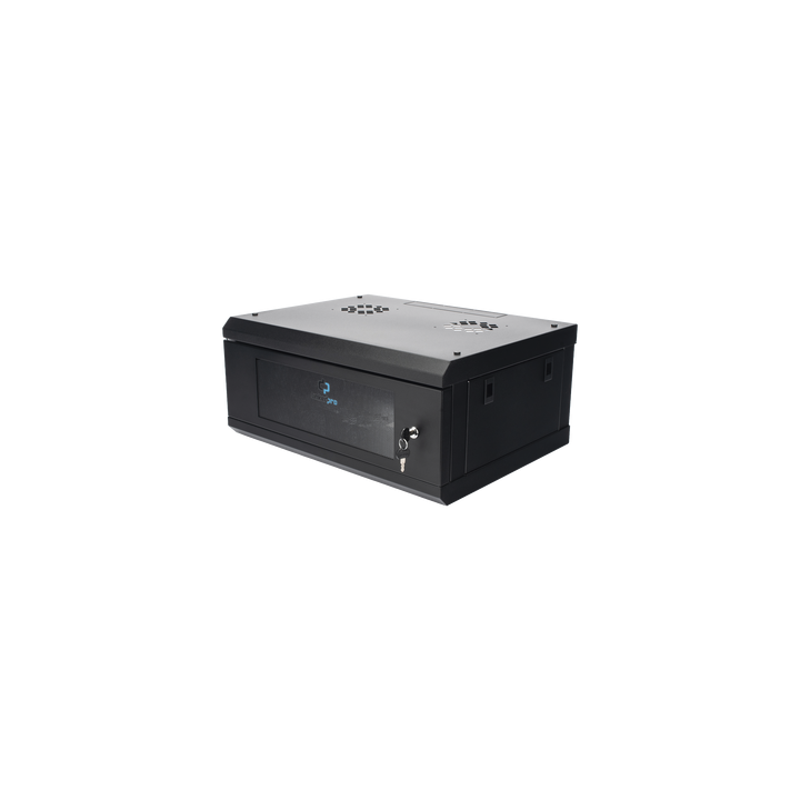 Gabinete de Pared con Puerta de Cristal Templado, 635mm de Profundidad, 4U Rack de 19'', Acero Reforzado