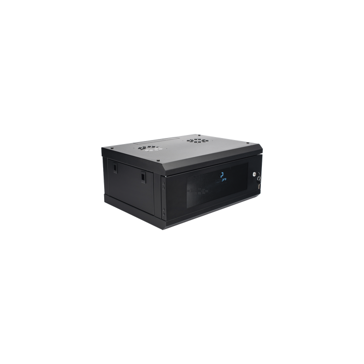 Gabinete de Pared con Puerta de Cristal Templado, 635mm de Profundidad, 4U Rack de 19'', Acero Reforzado