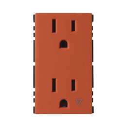 Toma de Corriente Dúplex / Tierra Aislada / 10A 127V / Embornamiento a Tornillo / Color Naranja / Simon 25 Plus