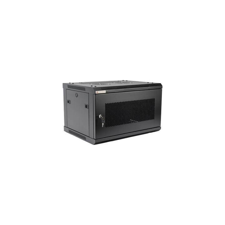 Gabinetes PRECISION, Con Puerta Perforada, de 19in, 6UR, 450mm de Profundidad, Color Negro