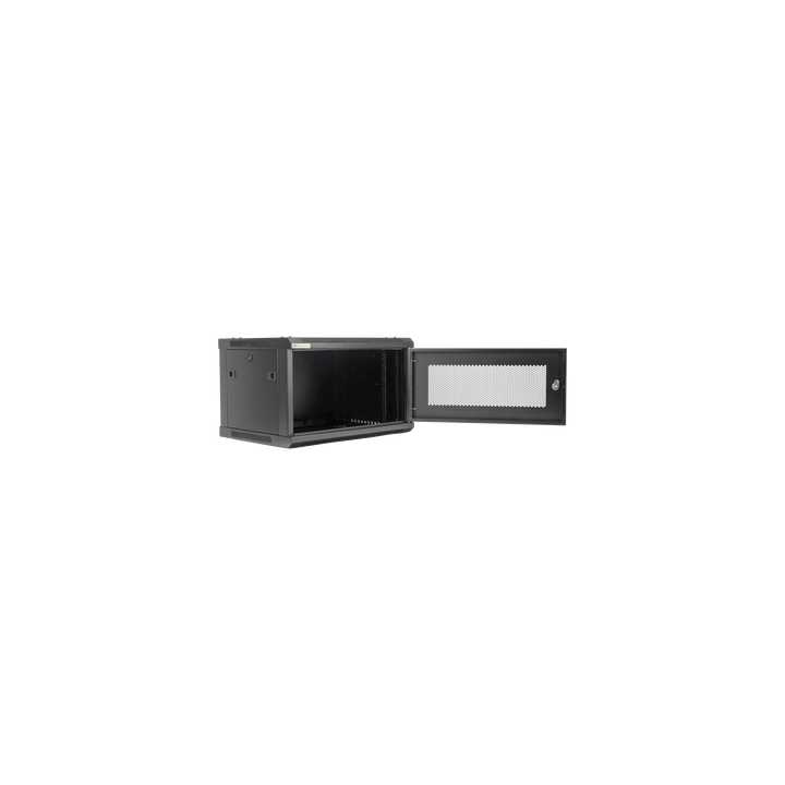 Gabinetes PRECISION, Con Puerta Perforada, de 19in, 6UR, 450mm de Profundidad, Color Negro