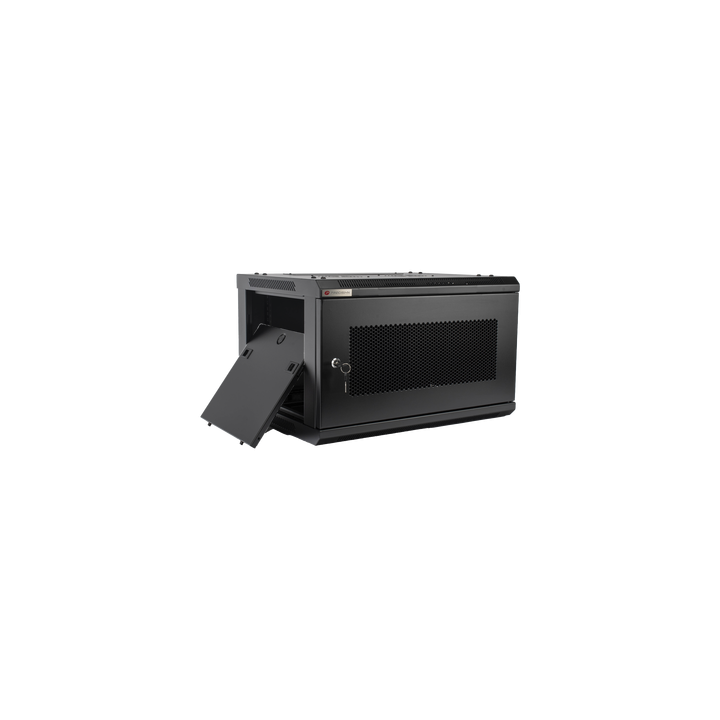 Gabinetes PRECISION, Con Puerta Perforada, de 19in, 6UR, 450mm de Profundidad, Color Negro