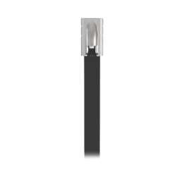 Cincho Pan-Steel™ de Acero Inoxidable 316, de 521mm largo x 4.6mm ancho, Color Negro, Exterior Resistente a Rayos UV,