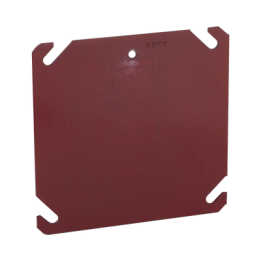 Tapa Cuadrada Para Caja Galvanizada de 4" / Color Rojo.