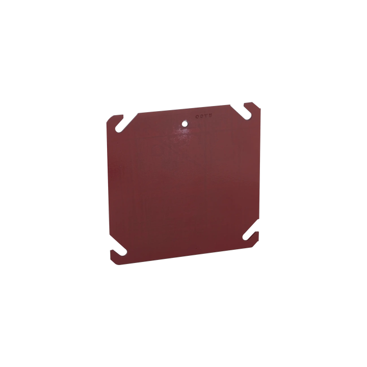 Tapa Cuadrada Para Caja Galvanizada de 4" / Color Rojo.