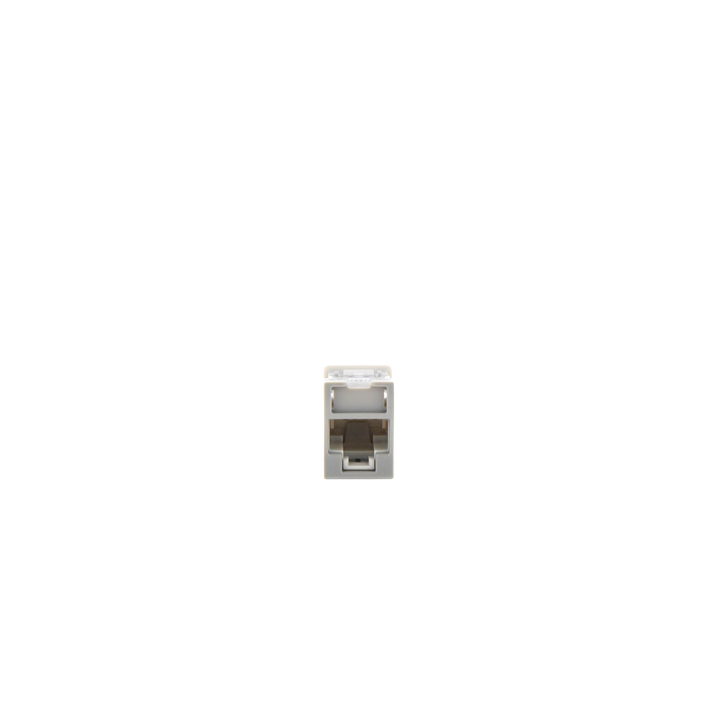 Jack Ultramax Cat6A, UTP, Montaje Híbrido en Placa de Pared (Plano y Angulado), Color Gris, Punch Down