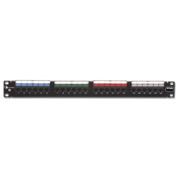 Patch Panel UTP HD6 de 24 Puertos, Precargado con Jacks Categoría 6, Plano, 1UR
