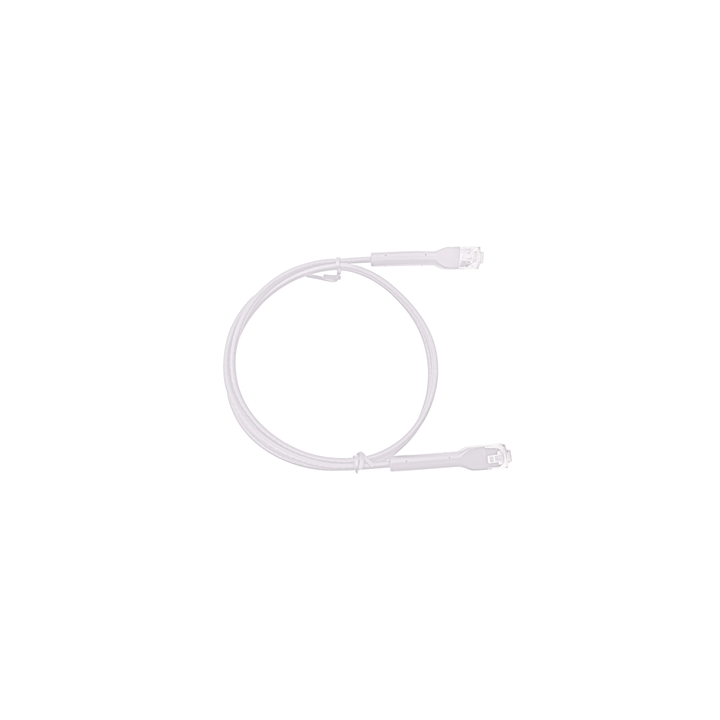 Mini Patch Cord Cat6 Ultra Slim 18 cm (7.09 Pulgadas) Blanco ? Ahorra Espacio sin Organizadores, con Bota Flexible