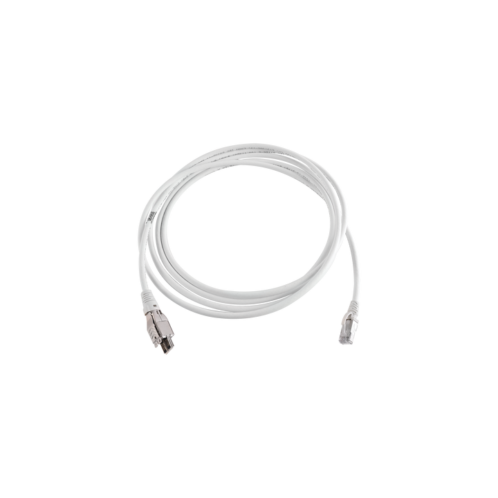 Patch Cord TERA Cat6A 1/10G Ethernet, de 4 Pares y Conector Modular, LS0H, Color Marfil, 3 Metros (9.84 Pies)
