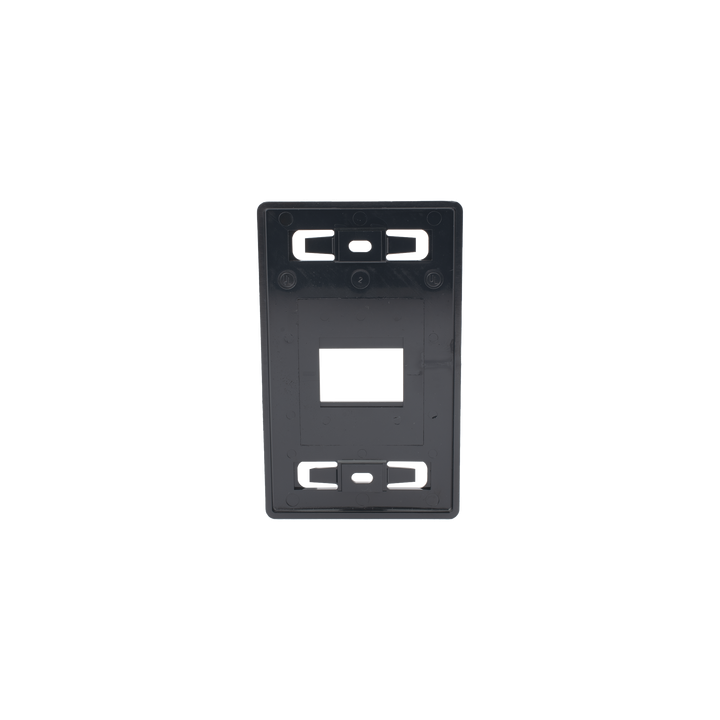 Placa de Pared Modular MAX, de 2 Salida, Color Negro