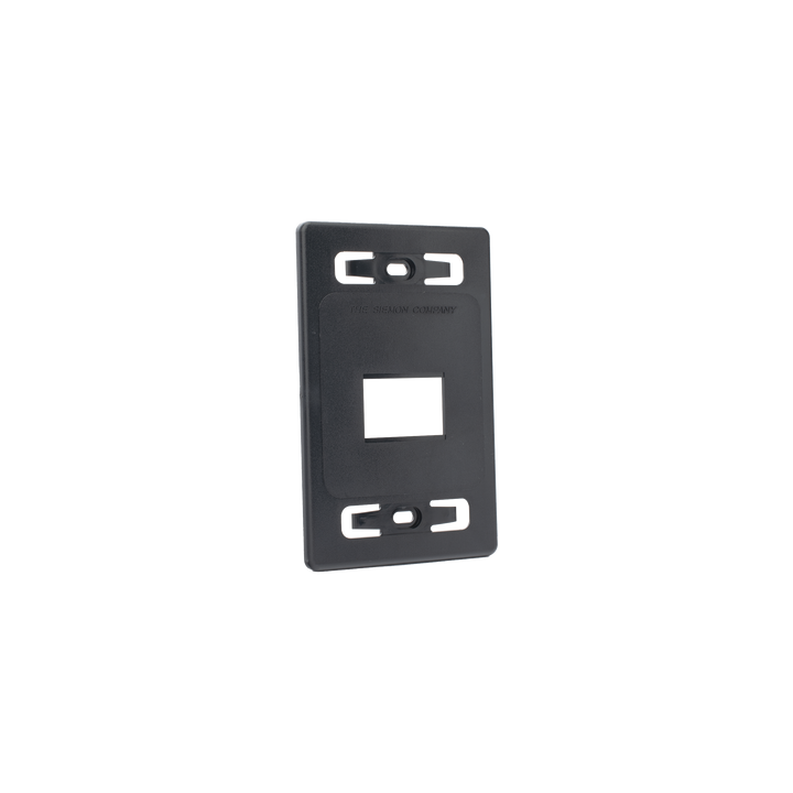 Placa de Pared Modular MAX, de 2 Salida, Color Negro