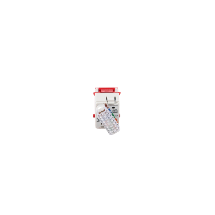 Jack Ultramax Cat6, UTP, Tipo Keystone, Color Rojo, Punch Down