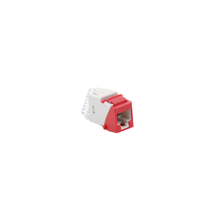 Jack Ultramax Cat6, UTP, Tipo Keystone, Color Rojo, Punch Down