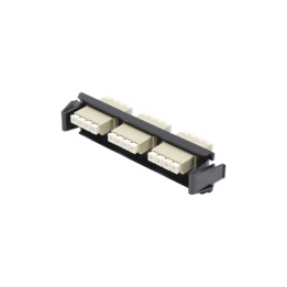 Placa Acopladora de Fibra Óptica Quick-Pack, Con 3 Conectores LC Quad (12 Fibras), Para Fibra Multimodo, Beige