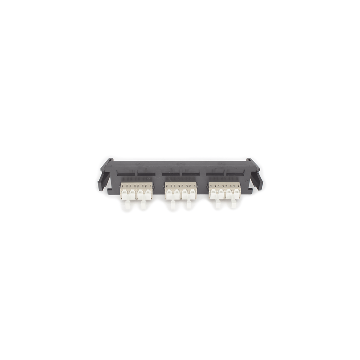 Placa Acopladora de Fibra Óptica Quick-Pack, Con 3 Conectores LC Quad (12 Fibras), Para Fibra Multimodo, Beige