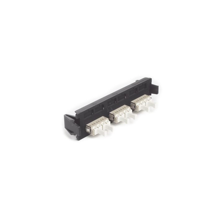 Placa Acopladora de Fibra Óptica Quick-Pack, Con 3 Conectores LC Quad (12 Fibras), Para Fibra Multimodo, Beige