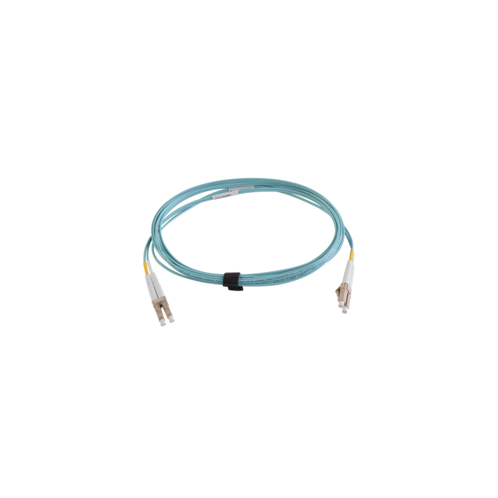 Jumper de Fibra Óptica Multimodo 50/125 XGLO OM4, LC-LC Duplex, OFNR, Color Aqua, 3 Metros (9.84 Pies)