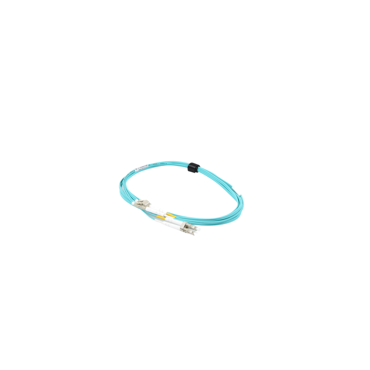 Jumper de Fibra Óptica Multimodo 50/125 XGLO OM4, LC-LC Duplex, OFNR, Color Aqua, 3 Metros (9.84 Pies)