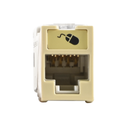 Jack Ultramax Cat6A, UTP, Montaje Híbrido en Placa de Pared (Plano y Angulado), Color Marfil, Punch Down