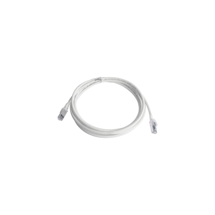 Patch Cord Z-MAX Cat6A S/FTP, CM/LS0H, 3.05 Metros (10 Pies), Color Blanco, Versión Bulk (Sin Empaque Individual)