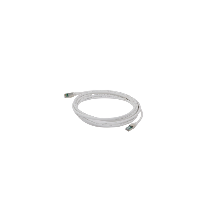 Patch Cord Z-MAX Cat6A S/FTP, CM/LS0H, 3.05 Metros (10 Pies), Color Blanco, Versión Bulk (Sin Empaque Individual)