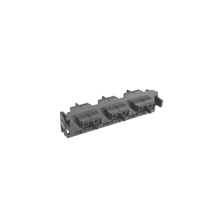 Placa Acopladora de Fibra Óptica Quick-Pack, Con 3 Conectores SC Duplex (6 Fibras), Negro