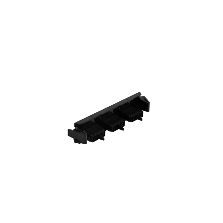 Placa Acopladora de Fibra Óptica Quick-Pack, Con 3 Conectores SC Duplex (6 Fibras), Negro