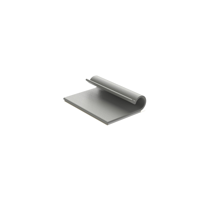 Clip Adhesivo Tipo J, Para Cables de Hasta 7.9 mm de Diámetro, Uso Interior, Color Gris, Paquete de 100pz