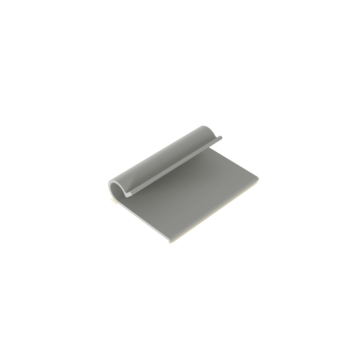 Clip Adhesivo Tipo J, Para Cables de Hasta 7.9 mm de Diámetro, Uso Interior, Color Gris, Paquete de 100pz