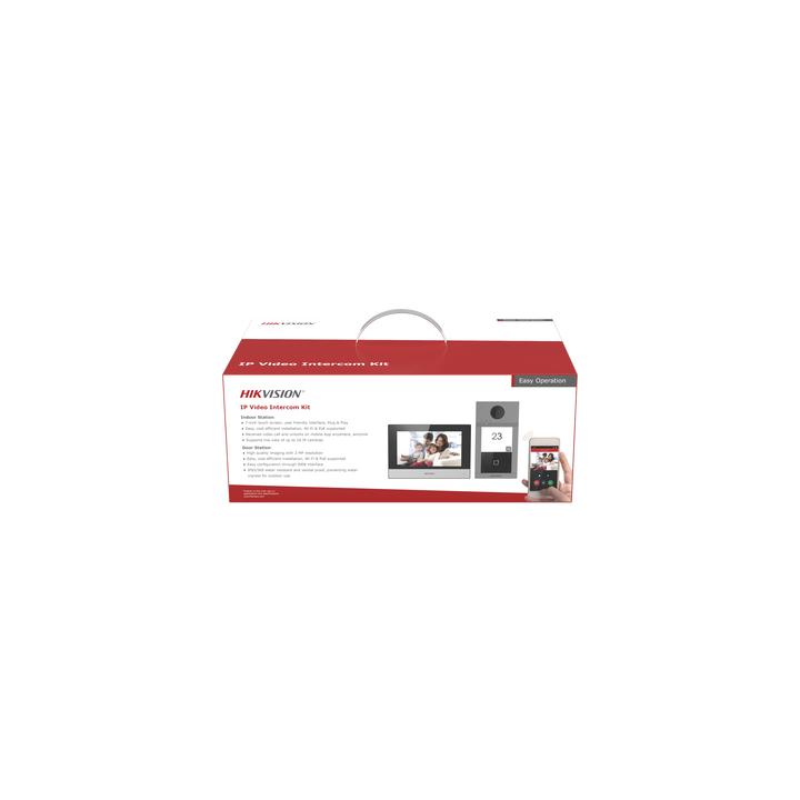 Kit de Videoportero IP PoE Estandar con llamada a App de Smartphone (Hik-Connect) / Apertura con Tarjeta MIFARE /