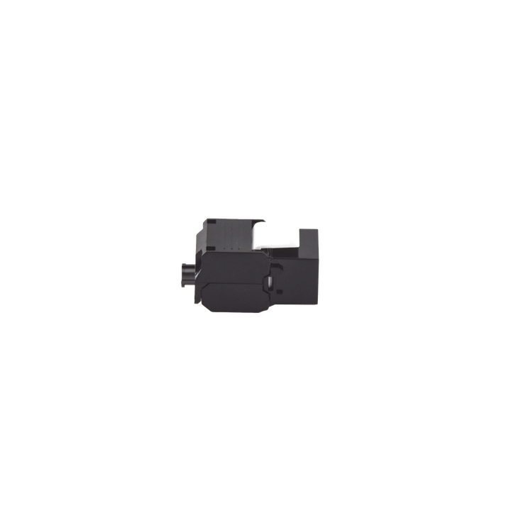 Módulo Jack Keystone Cat6A (Toolless), con Terminación en Ángulo 180 - Color Negro, Compatible con Faceplate y