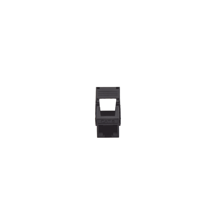 Módulo Jack Keystone Cat6A (Toolless), con Terminación en Ángulo 180 - Color Negro, Compatible con Faceplate y