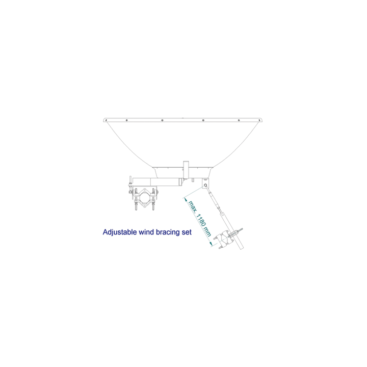 Antena direccional de Alto Rendimiento, 4 ft, Frecuencia de (4.9 a 6.1 GHz), Alto Aislamiento al Ruido, Ganancia de 35
