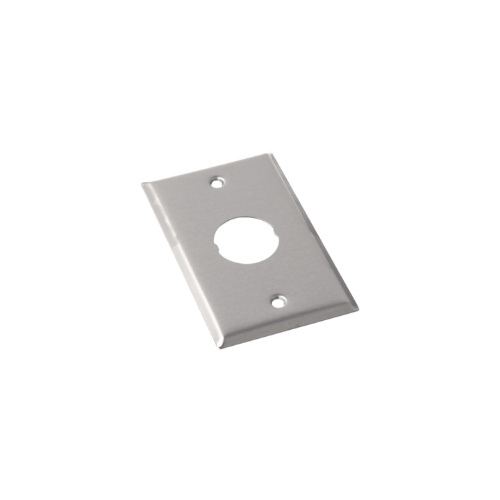 Placa de Pared IndustrialNet?, Para 1 Conector Industrial, de Acero Inoxidable
