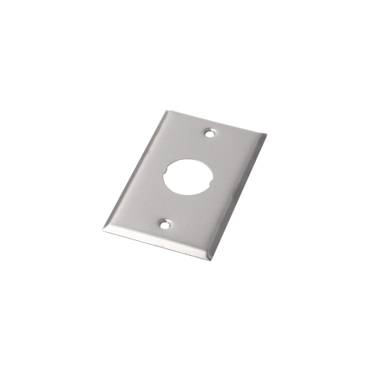 Placa de Pared IndustrialNet?, Para 1 Conector Industrial, de Acero Inoxidable